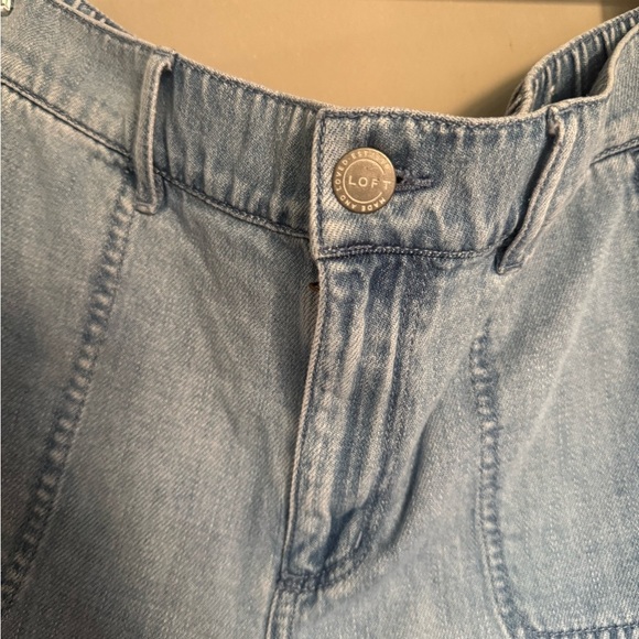 LOFT Blue Jean Shorts Casual Summer Essential - Picture 3 of 8